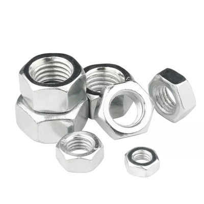 M4 M5 M6 M8 M10 M12 Đai ốc hình lục giác bằng thép không gỉ mạ kẽm